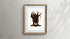 vintage black squid rustic wood frame